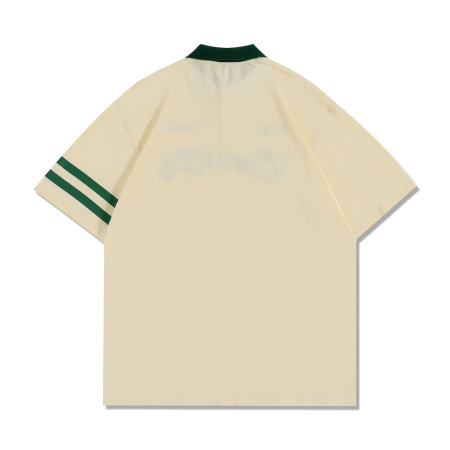 Lapel short-sleeved T-shirt Hong Kong style loose short-sleeved POLO 3