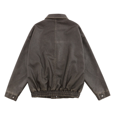 Leather Jackets Vintage Washed Distressed Bullet Leather Jackets 12