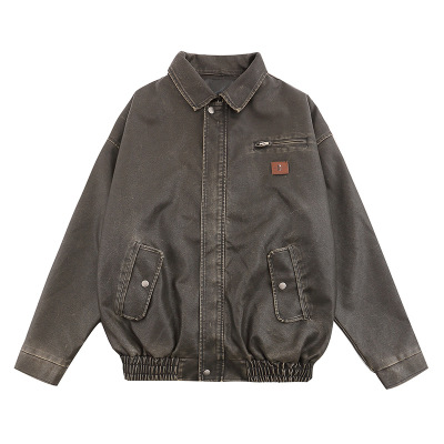 Leather Jackets Vintage Washed Distressed Bullet Leather Jackets 12