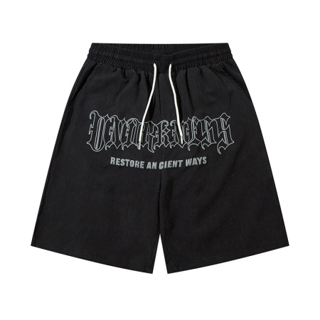 Letter Printed Sports Shorts Hip Hop Workwear Wide Leg Capri Pants 10