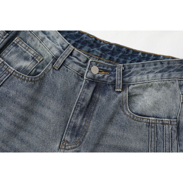 Jeans American Straight Leg Pants Drape Loose Casual Pants 30