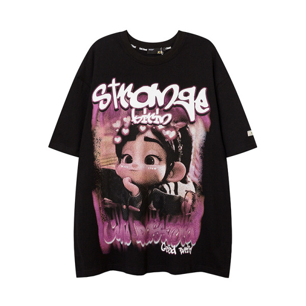 Cartoon short-sleeved T-shirt casual street loose T-shirt 28