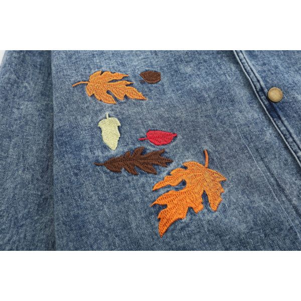 Multi-pocket lapel denim jacket men's trendy loose coat 22
