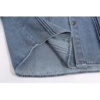 Plaid denim long-sleeved shirt loose casual shirt 21