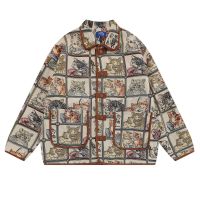 Men's autumn vintage design loose coat tops 20
