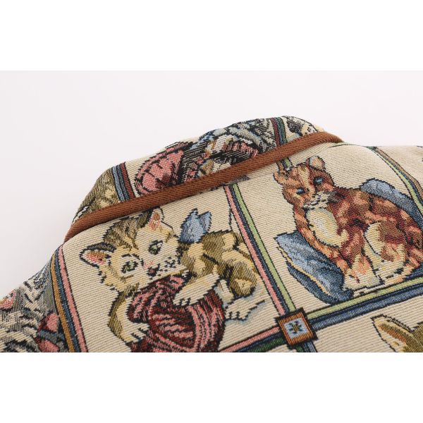 Men's autumn vintage design loose coat tops 20