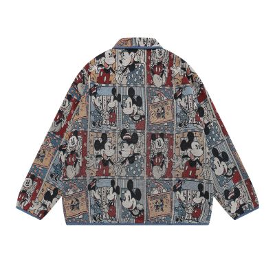 Men's autumn vintage lapel jacket with loose design 18