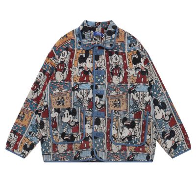 Men's autumn vintage lapel jacket with loose design 18