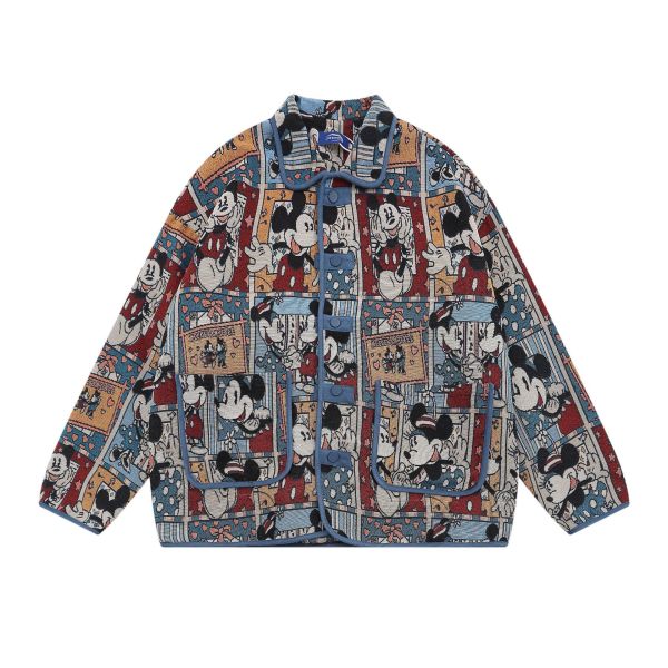 Men's autumn vintage lapel jacket with loose design 18