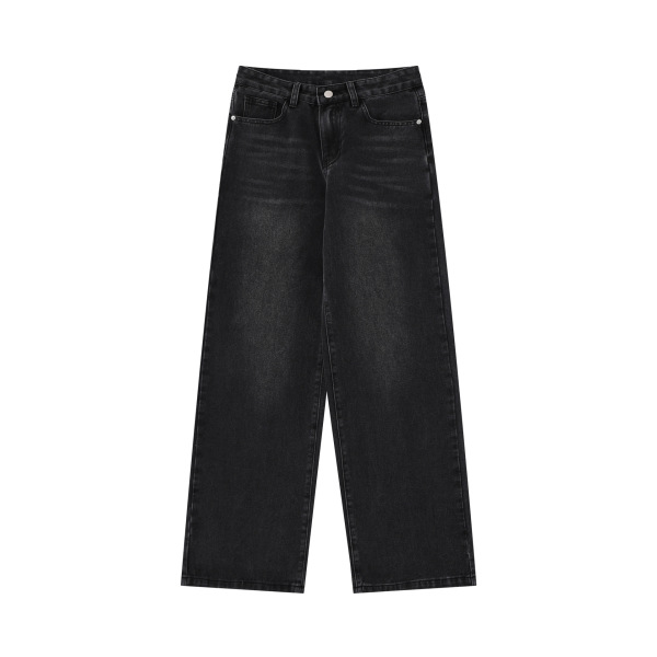 Denim trousers floor length trousers 42