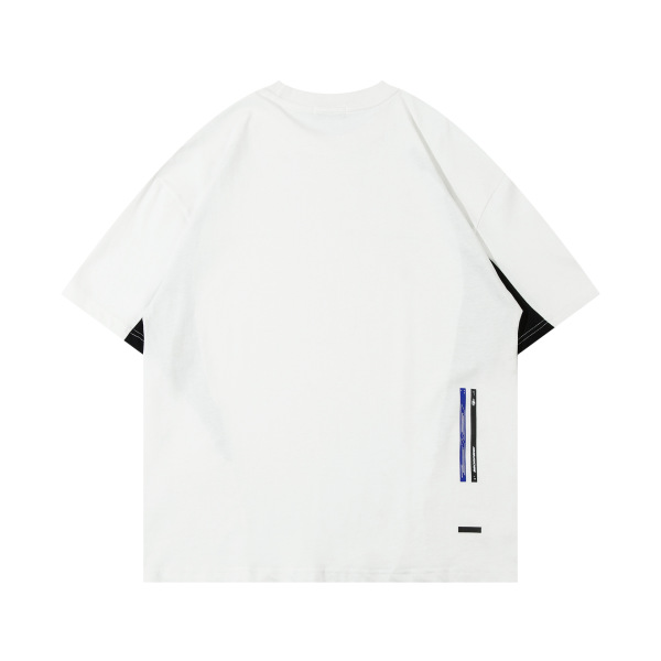 Short-sleeved T-shirt with contrasting loose top 43