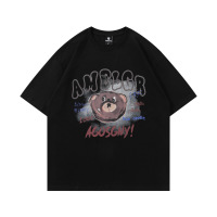 Short-sleeved T-shirt Bear Print Round Neck Short T-shirt Top  64