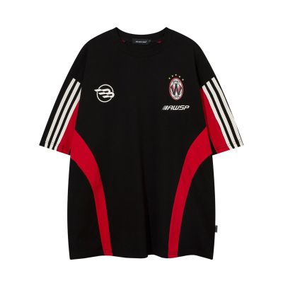 Short-sleeved T-shirt Cotton Colorblock Print Top 54