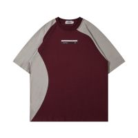 Short-sleeved T-shirt with contrasting print half-sleeved top 50