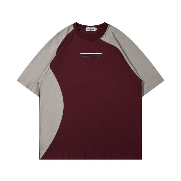 Short-sleeved T-shirt with contrasting print half-sleeved top 50